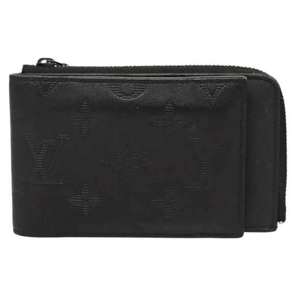 LOUIS VUITTON Monogram Shadow Hybrid Wallet Black M81526 LV Auth BA1929 - Picture 1 of 16